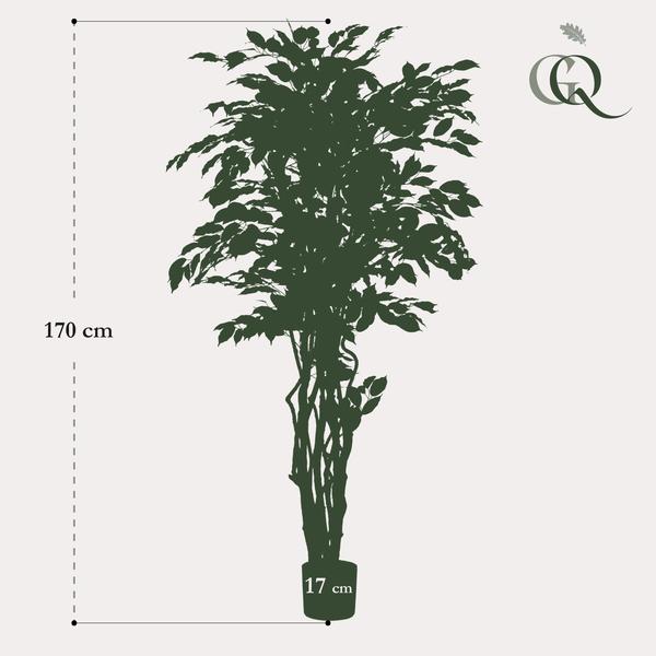 kunstplant - Ficus liana - Vioolbladplant - 170cm