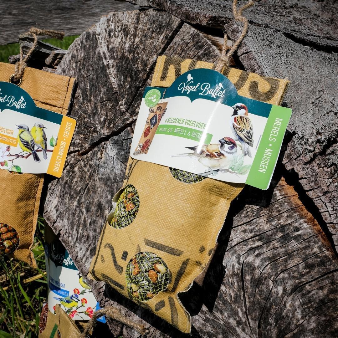 Bird-buffet | Rags feeder Mussen & Merels | 300 gram