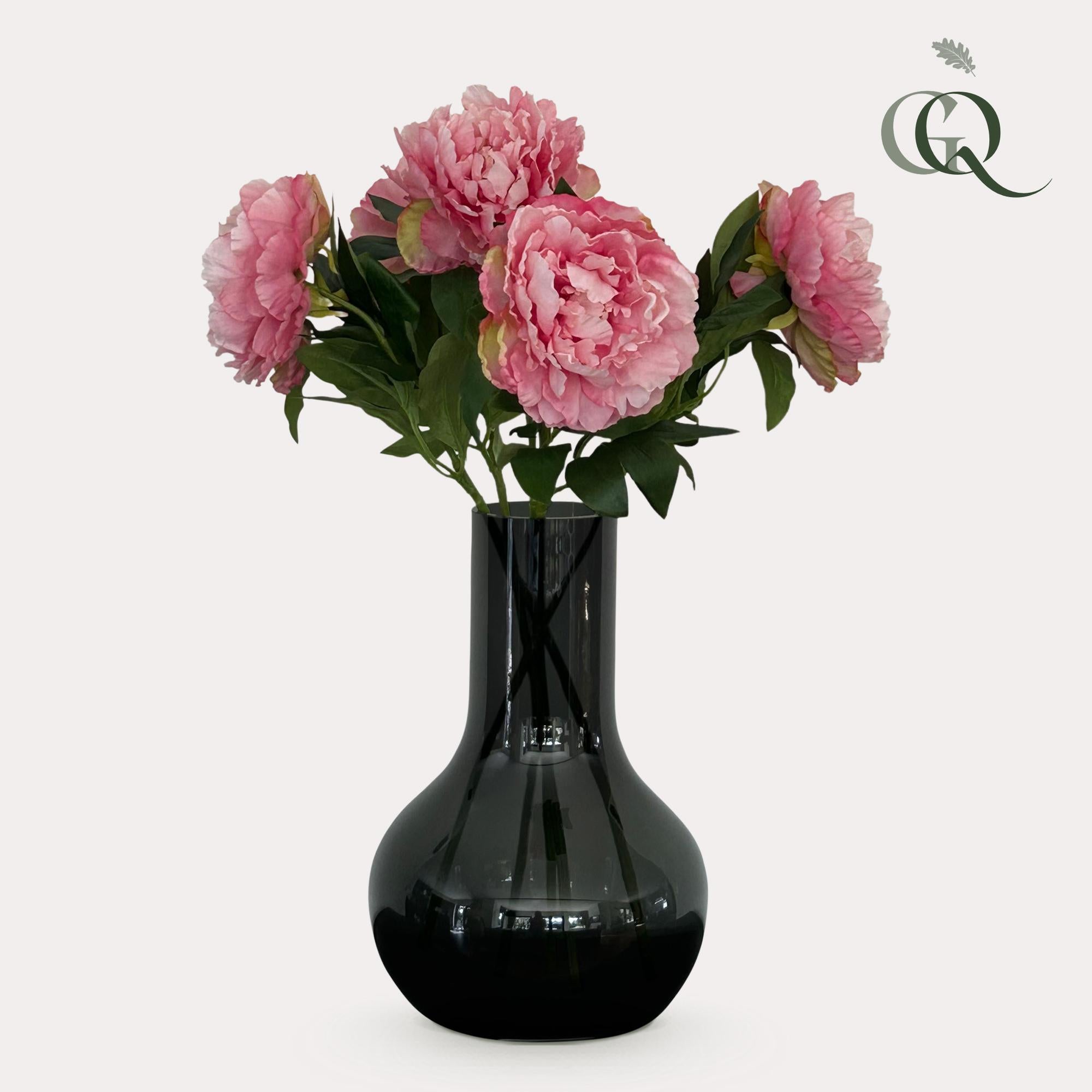 Kunstbloemen - Pioenrozen licht roze x 5 - 65cm