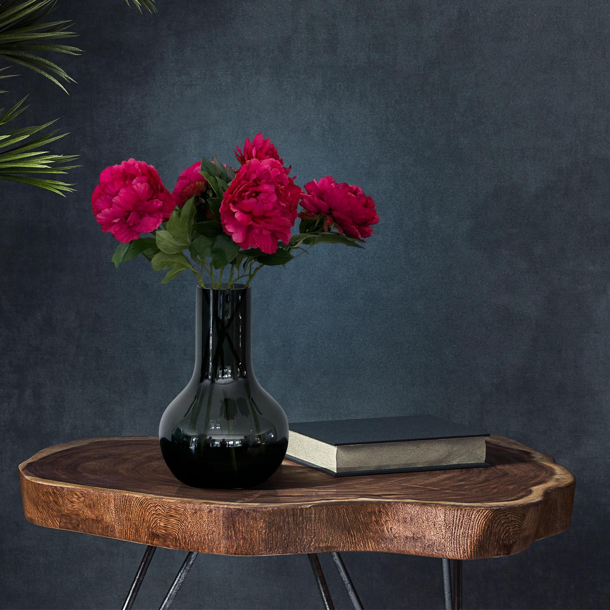 Kunstbloemen - Pioenrozen donker roze x 5 - 65cm