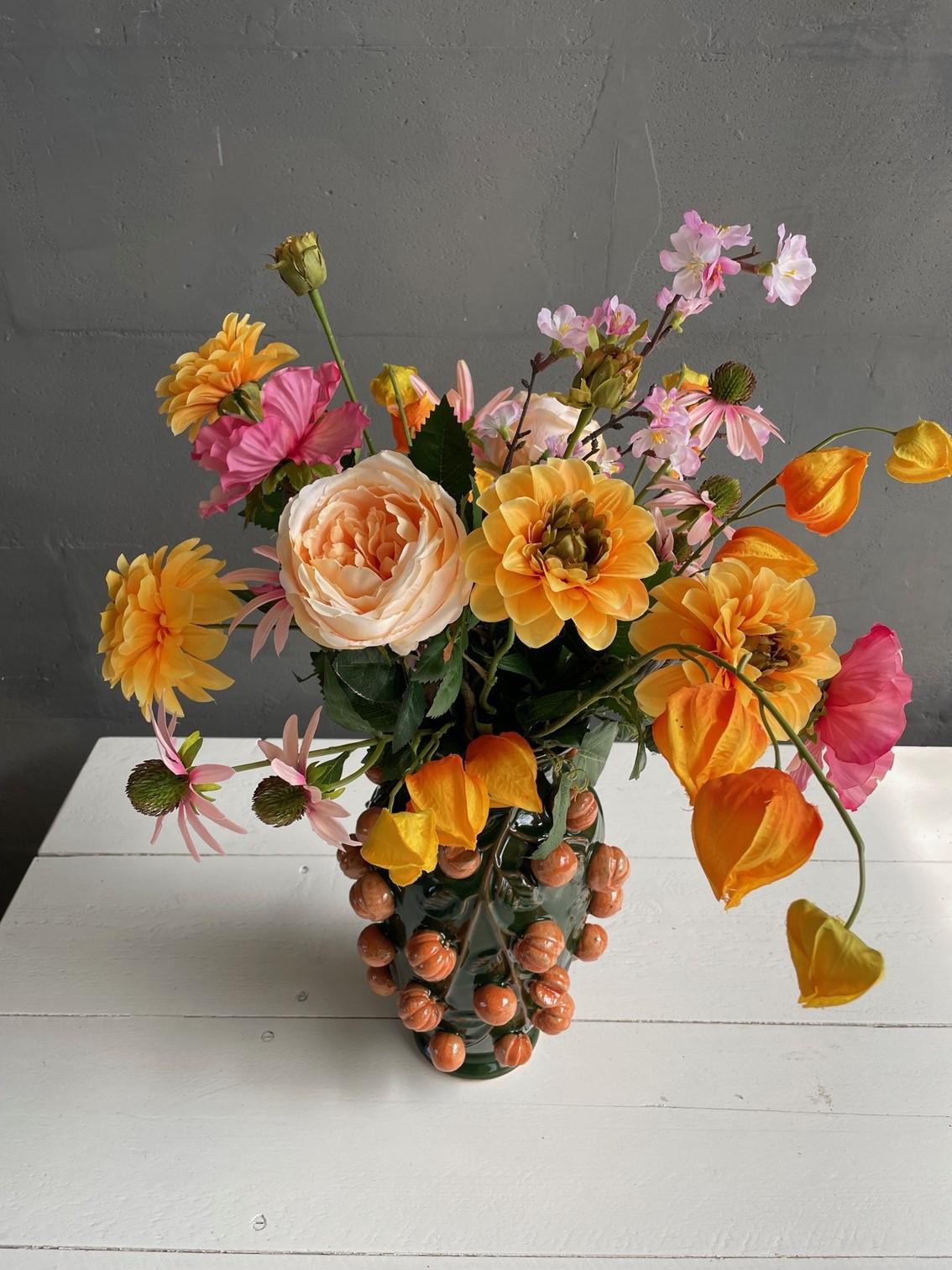 Kunstbloemen - Boeket L - Orange Summer - 80cm