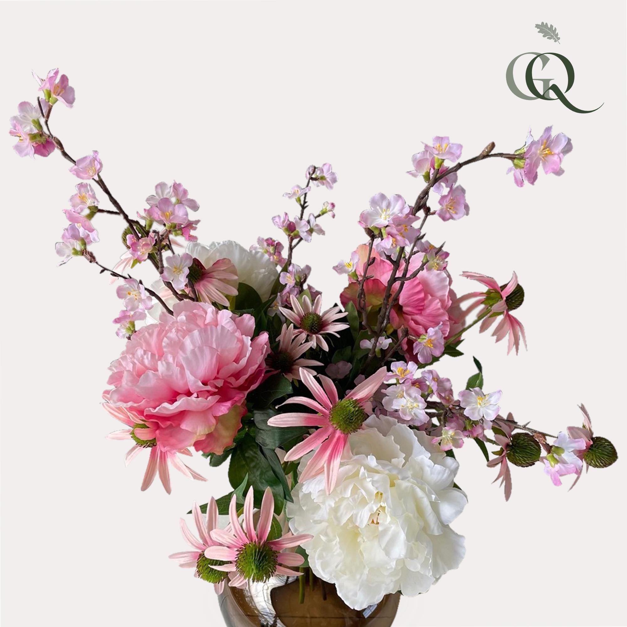 Kunstbloemen - Boeket L - Pink Summer - 80cm