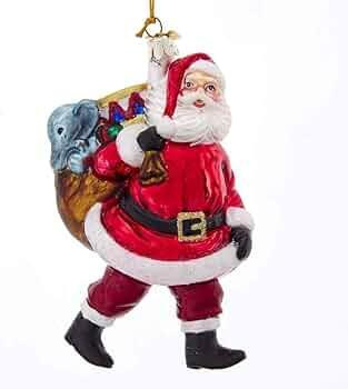 XMASS BALL - Santa with Bag of Gifts