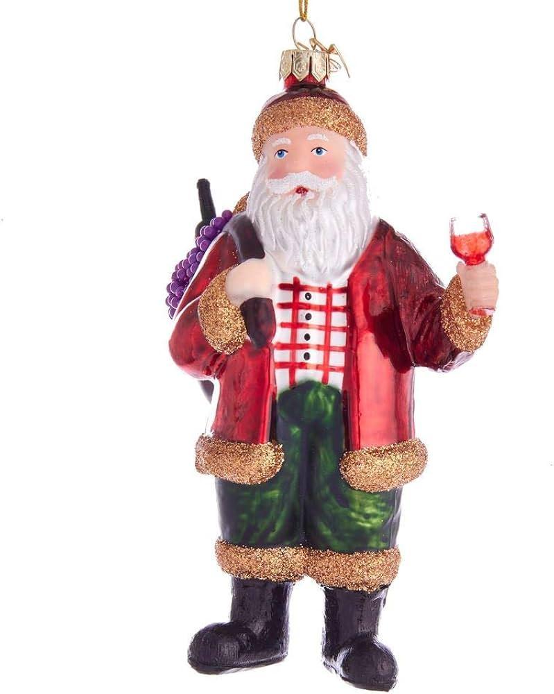 XMASS BALL - Glass Wine Santa Christmas