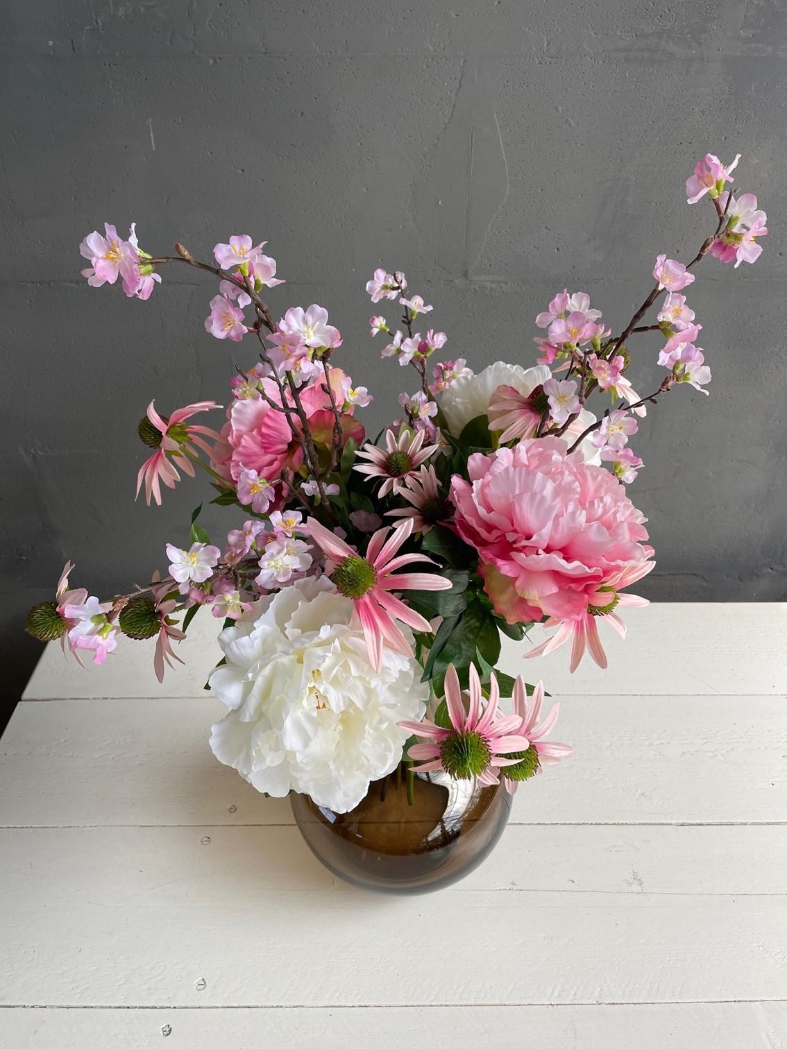 Kunstbloemen - Boeket L - Pink Summer - 80cm