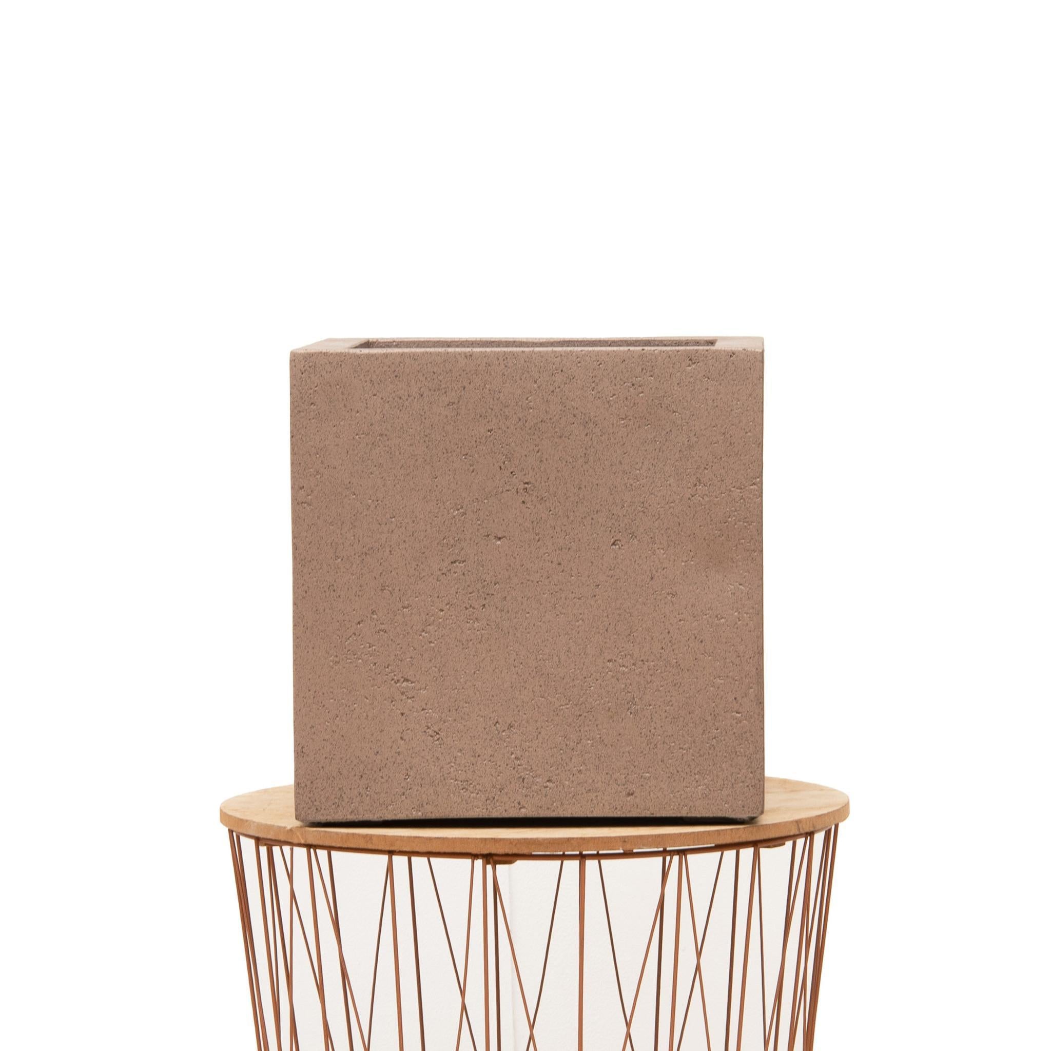 Pot Grigio Cube Bronze - D40 x H40