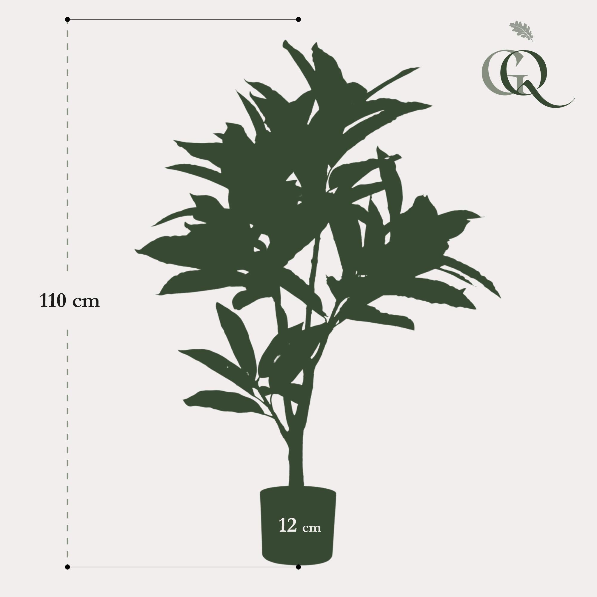 Kunstplant - Croton Codiaeum - Wonderstruik - 110 cm