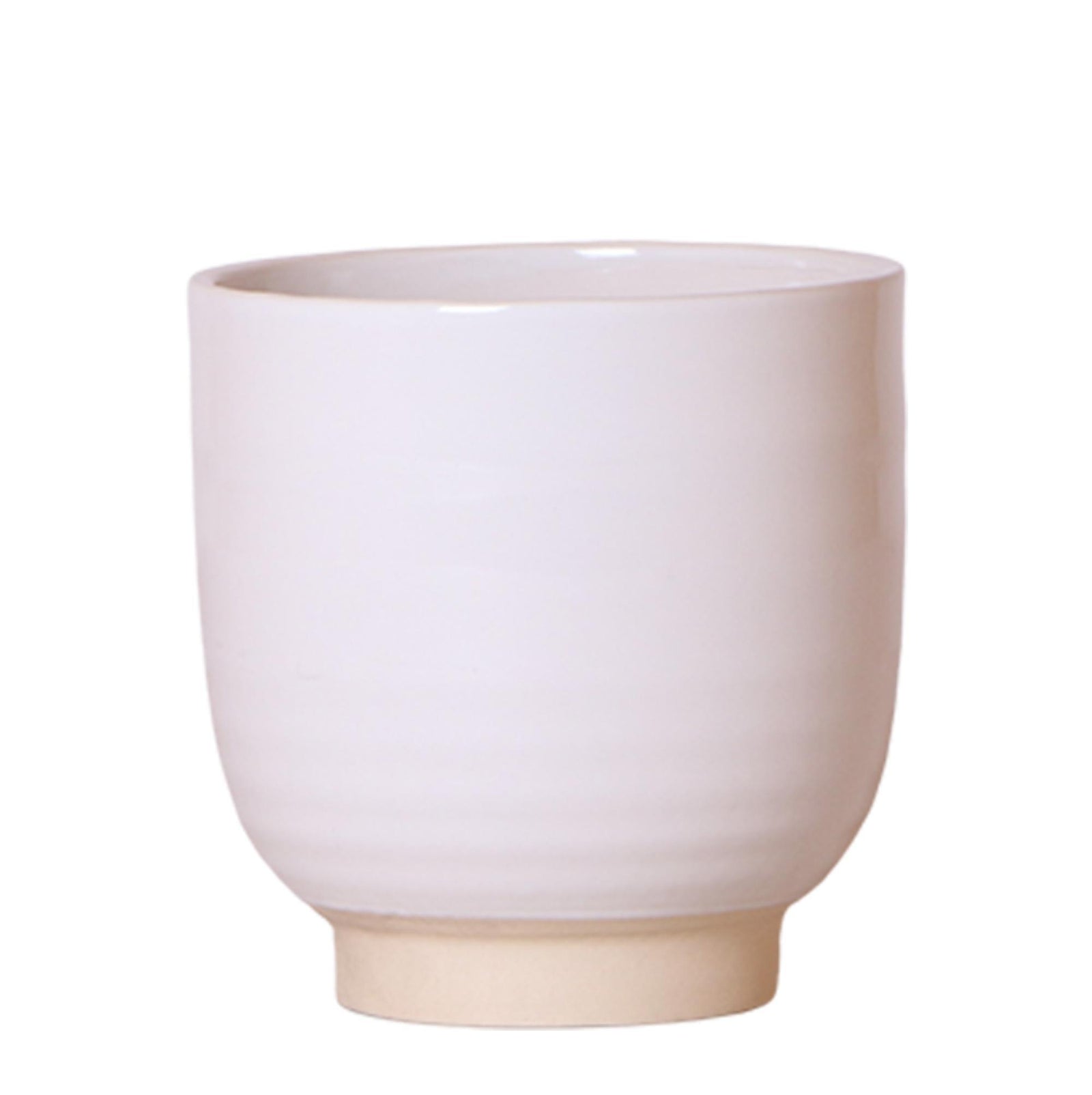 Kolibri Home | Glazed bloempot - Witte keramieken sierpot met glans - Ø12cm