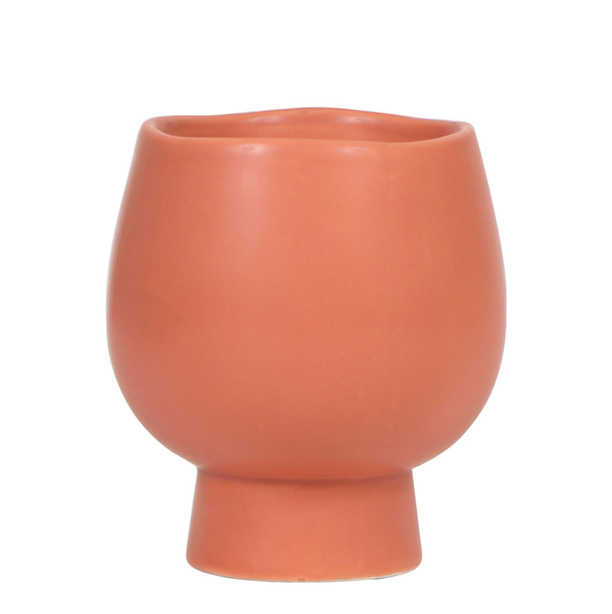 Kolibri Home | Scandic terracotta bloempot - Terracotta kleurige keramieken sierpot - Ø9cm