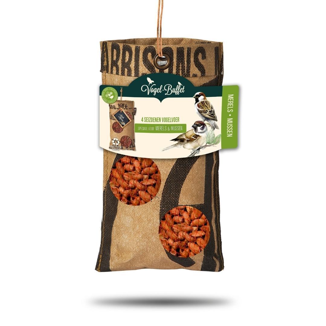 Bird-buffet | Rags feeder Mussen & Merels | 300 gram