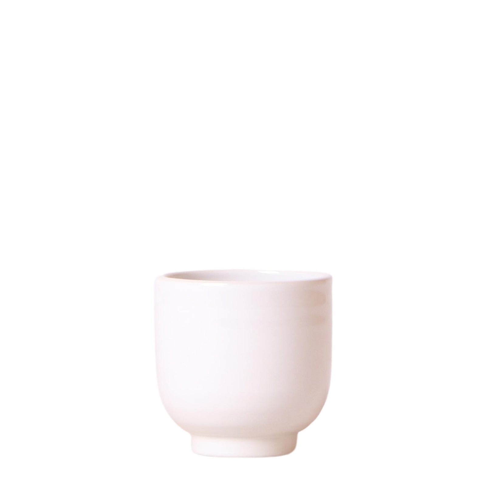 Kolibri Home | Glazed bloempot - Witte keramieken sierpot met glans - Ø6cm