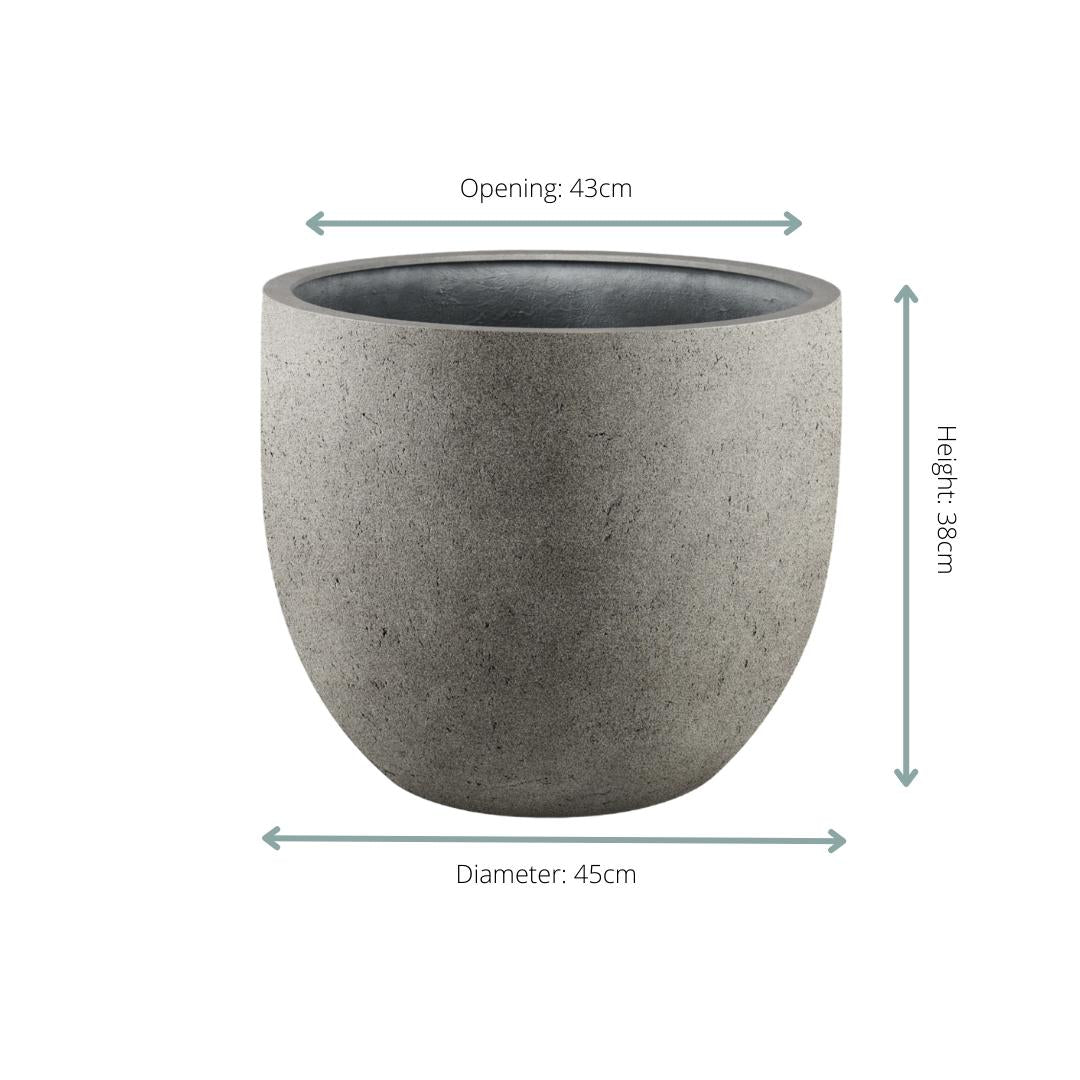 Pot Grigio New Egg Natural Concrete - D45 x H38