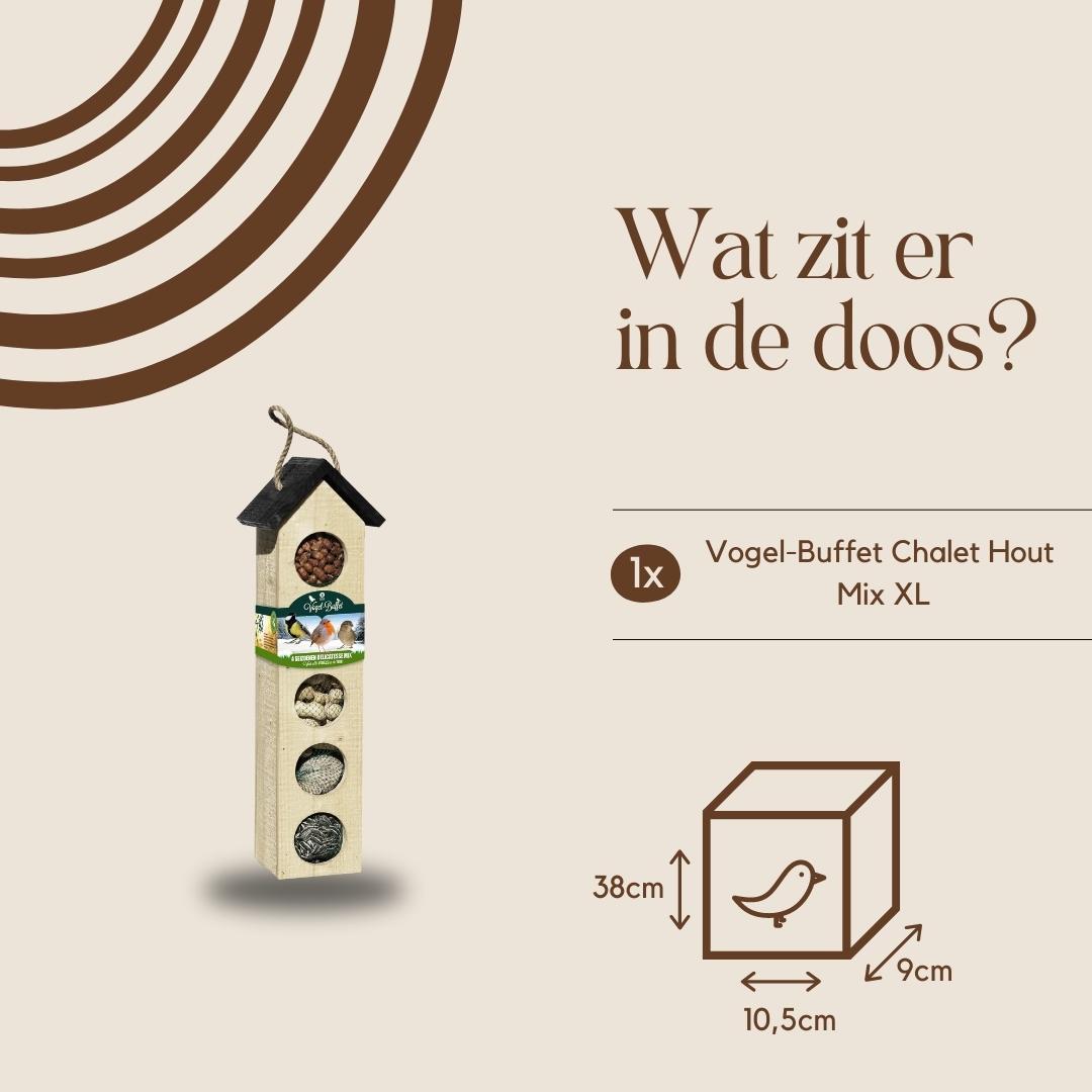 Bird-Buffet | Big Chalet feeder vogelhuis inclusief 500 gram voeding