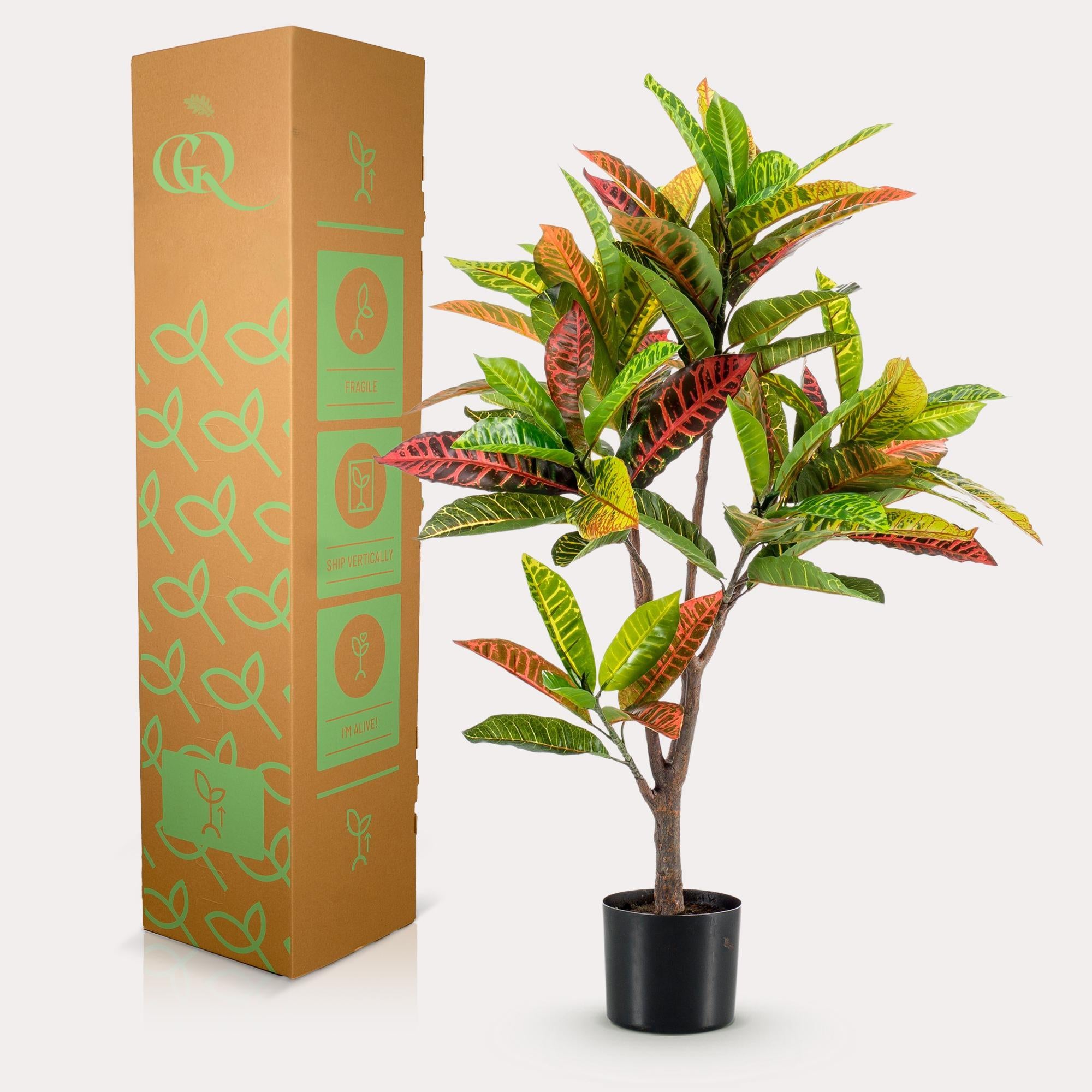 Kunstplant - Croton Codiaeum - Wonderstruik - 110 cm