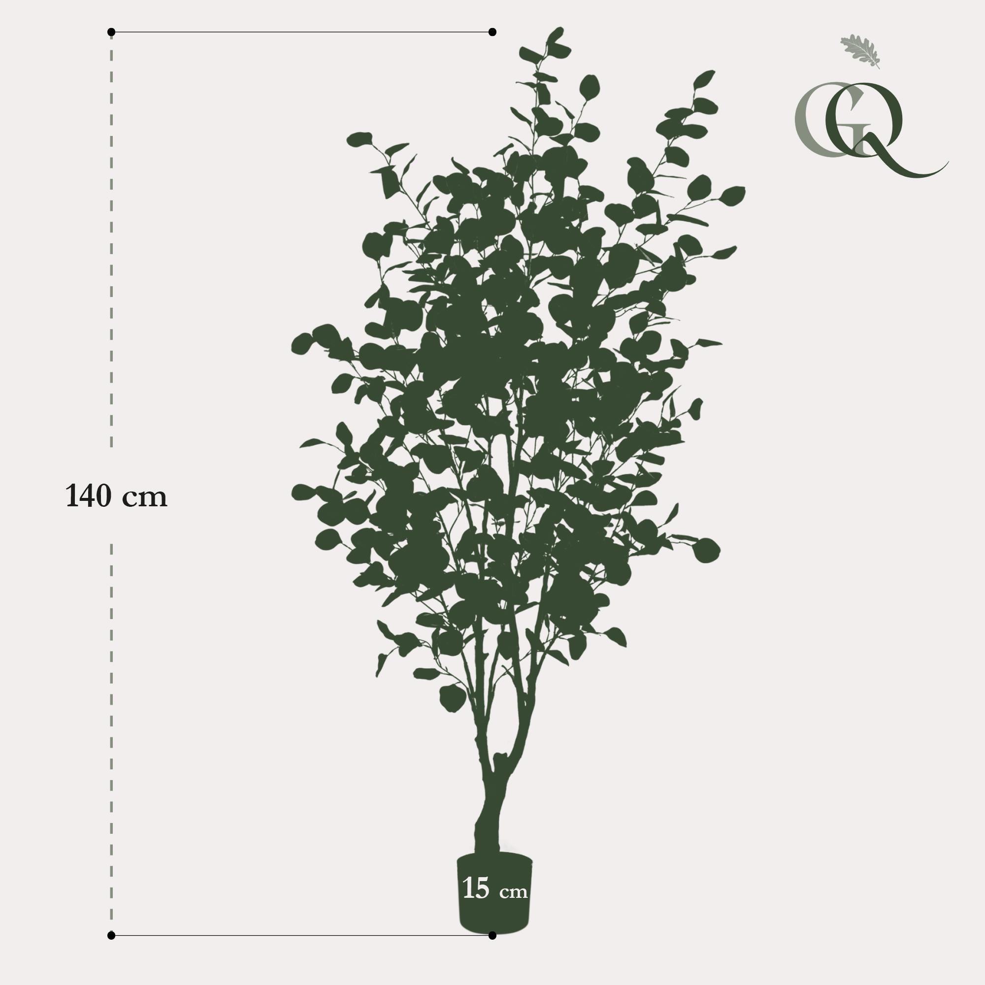 Kunstplant - Eucalyptus - Blauwe Gomboom - 140 cm