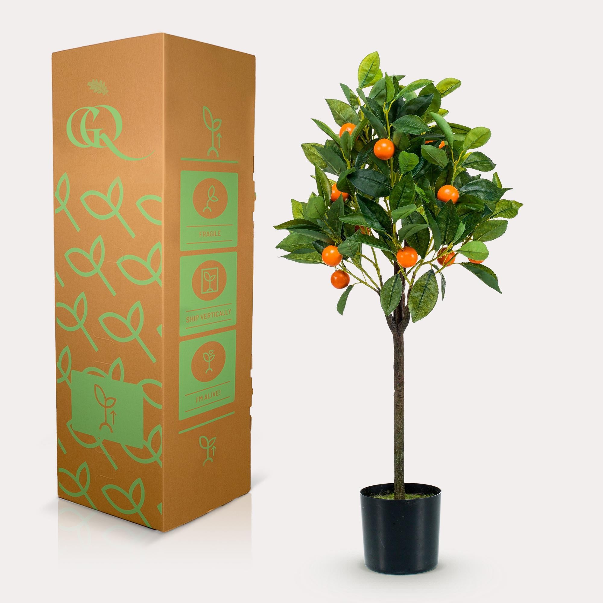 Kunstplant - Citrus Sinensis - Sinaasappelboom - 75 cm