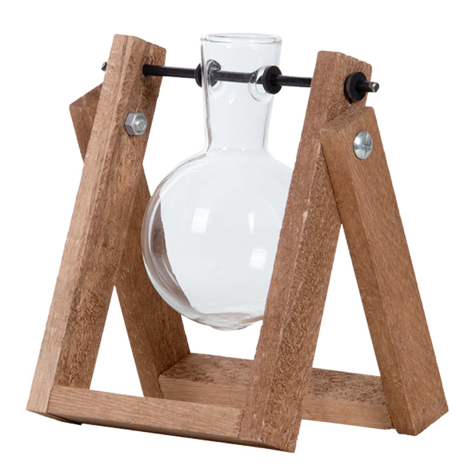 Cutting Stand - 1 glass vase - Hydroponic vase for cuttings - Wooden - Cultivation station