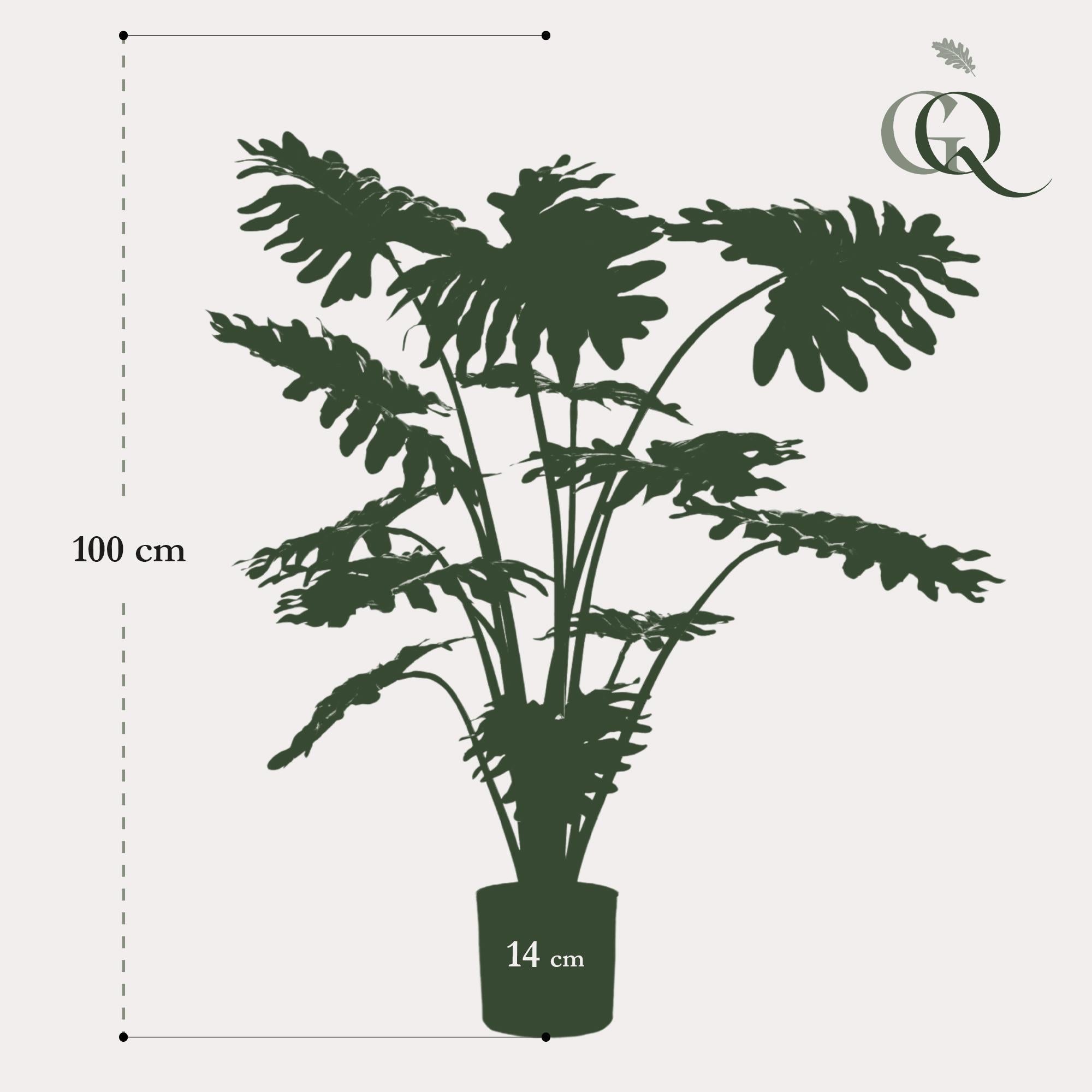 Kunstplant - Philodendron - 100 cm