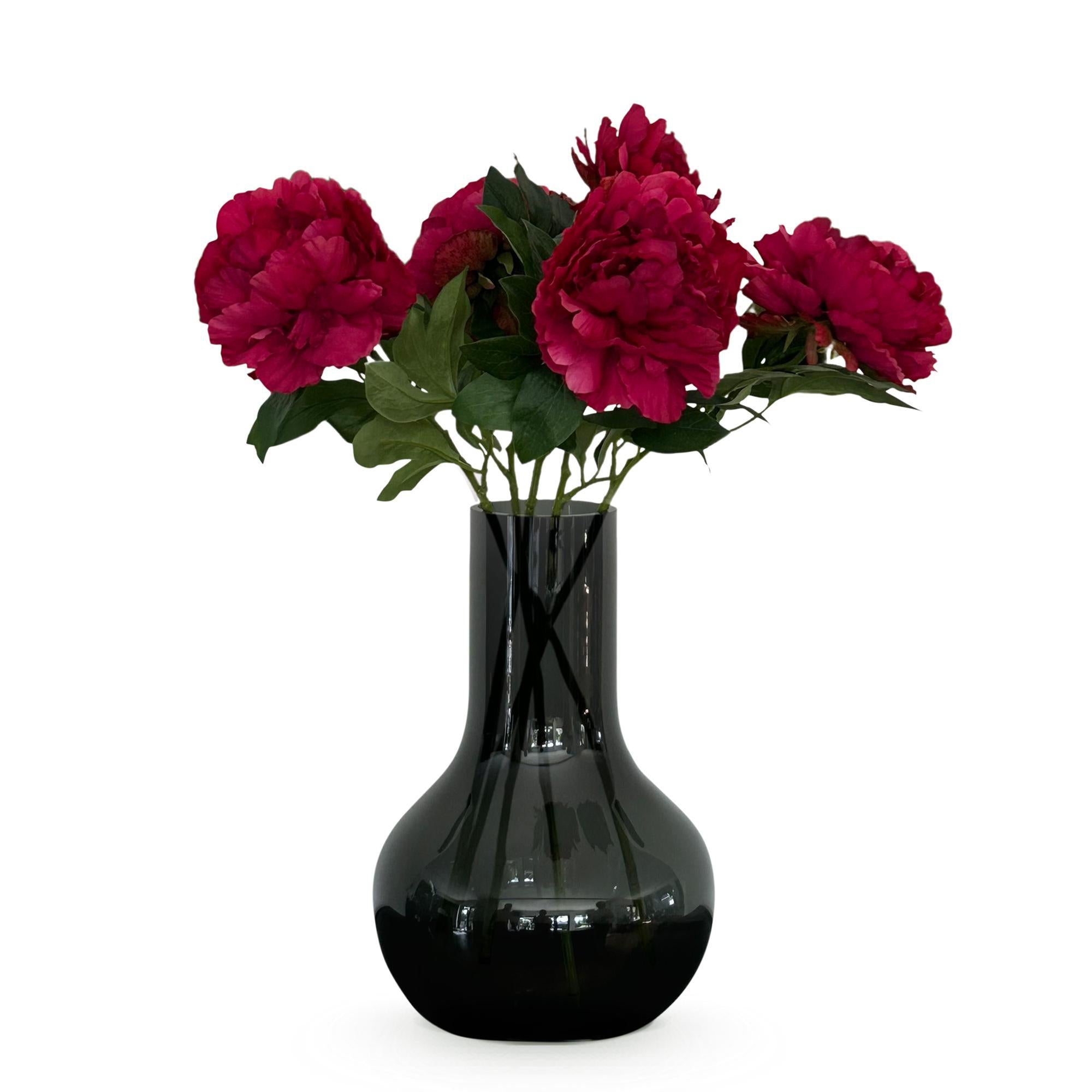 Kunstbloemen - Pioenrozen donker roze x 5 -  65cm