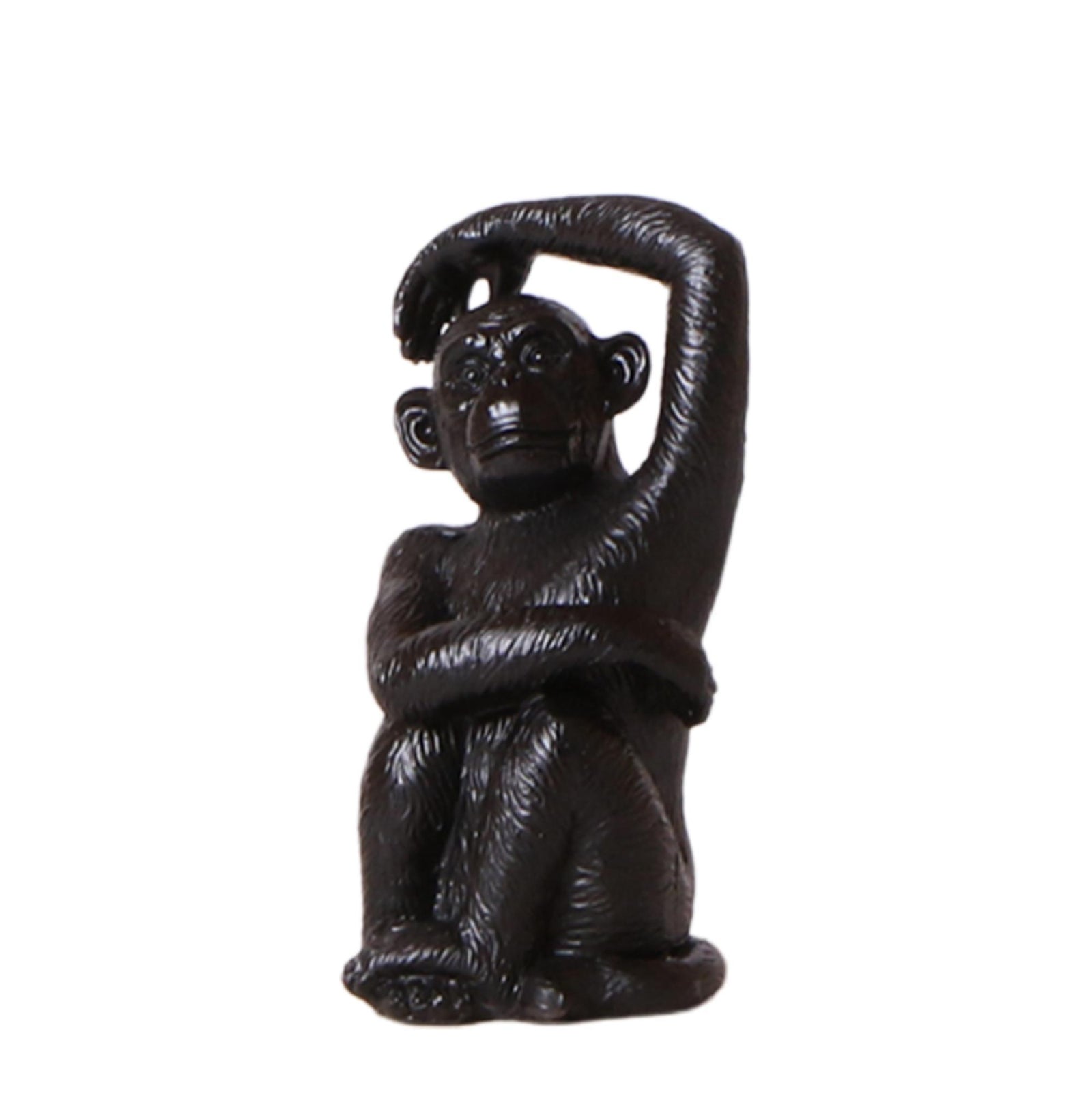 Kolibri Home | Ornament - Decoratie beeld Sitting Monkey zwart