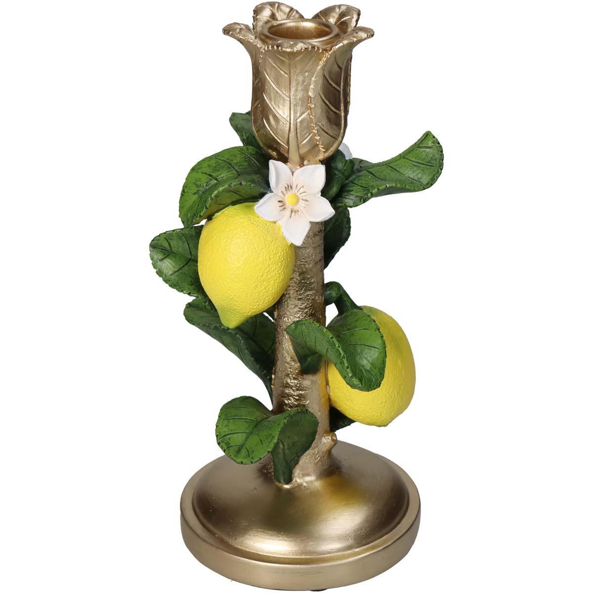 Candle stick Lemon Green Gold - 17,5 cm - Kersten