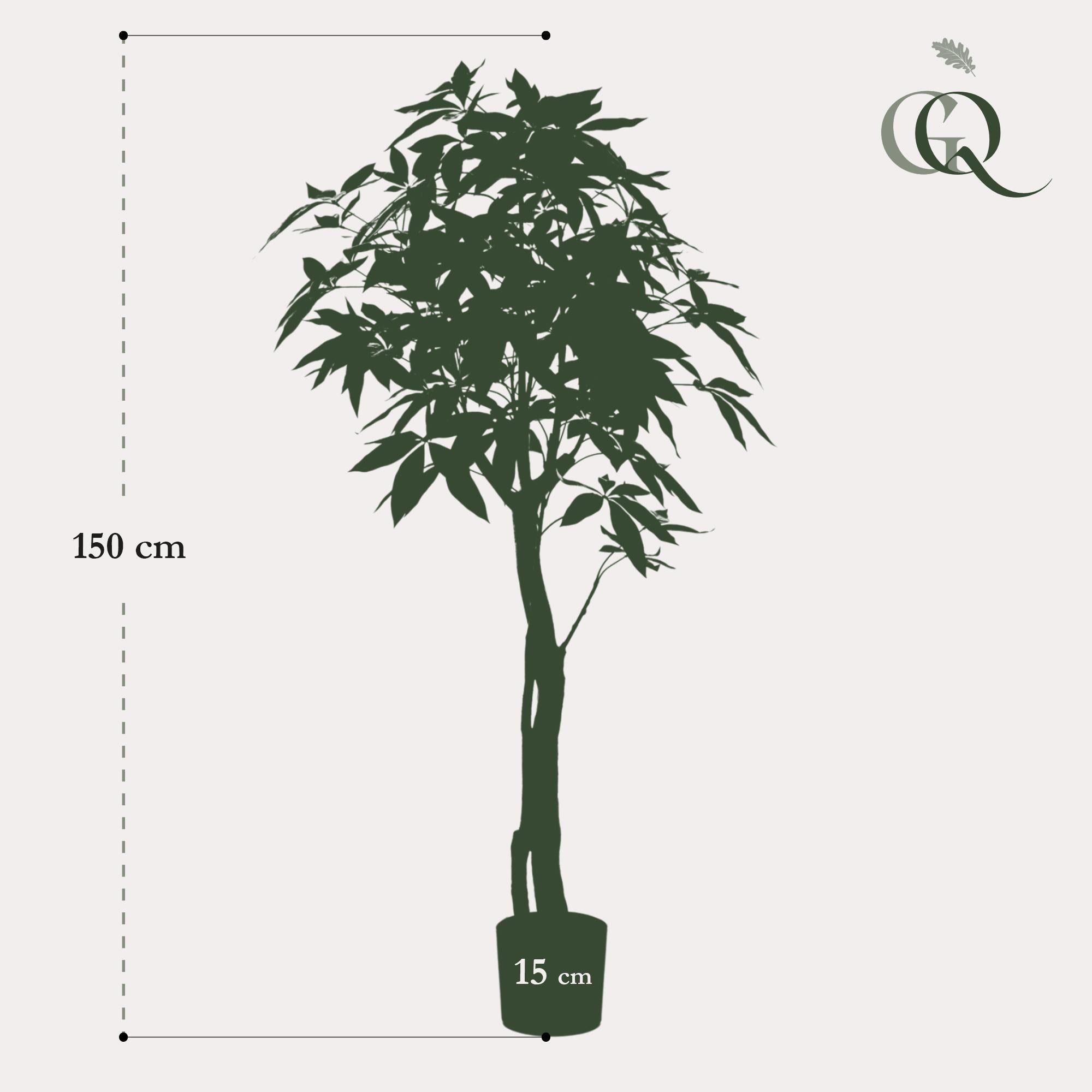 Kunstplant - Pachira Aquatica - Geldboom - 150 cm