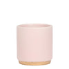 Kolibri Home | Gold foot pink bloempot - Roze keramieken sierpot met gouden rand - Ø9cm