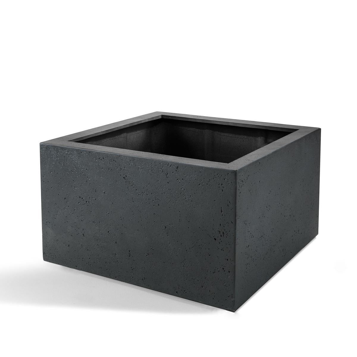 Pot Grigio Low Cube Antraciet - D80 x H60