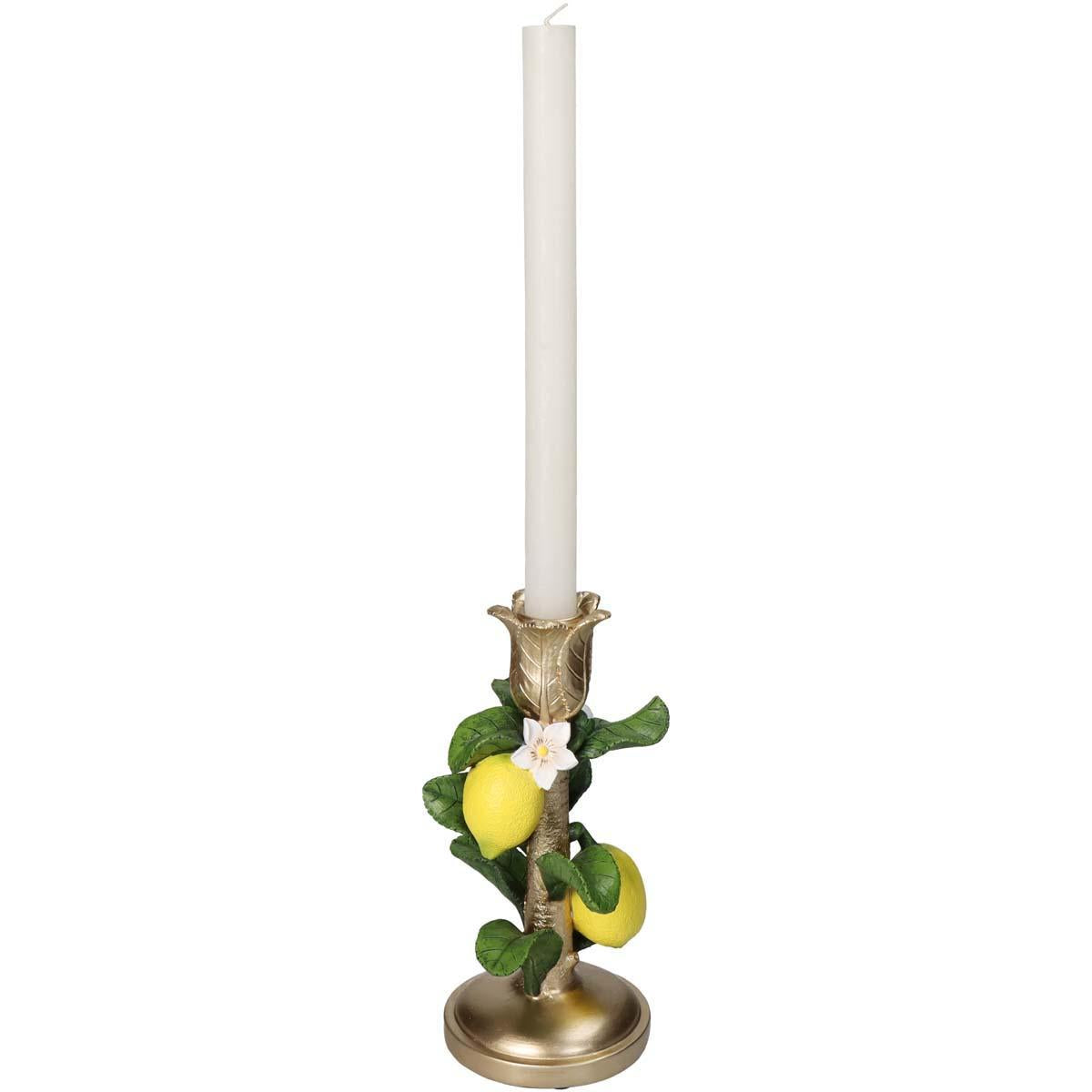 Candle stick Lemon Green Gold - 17,5 cm - Kersten