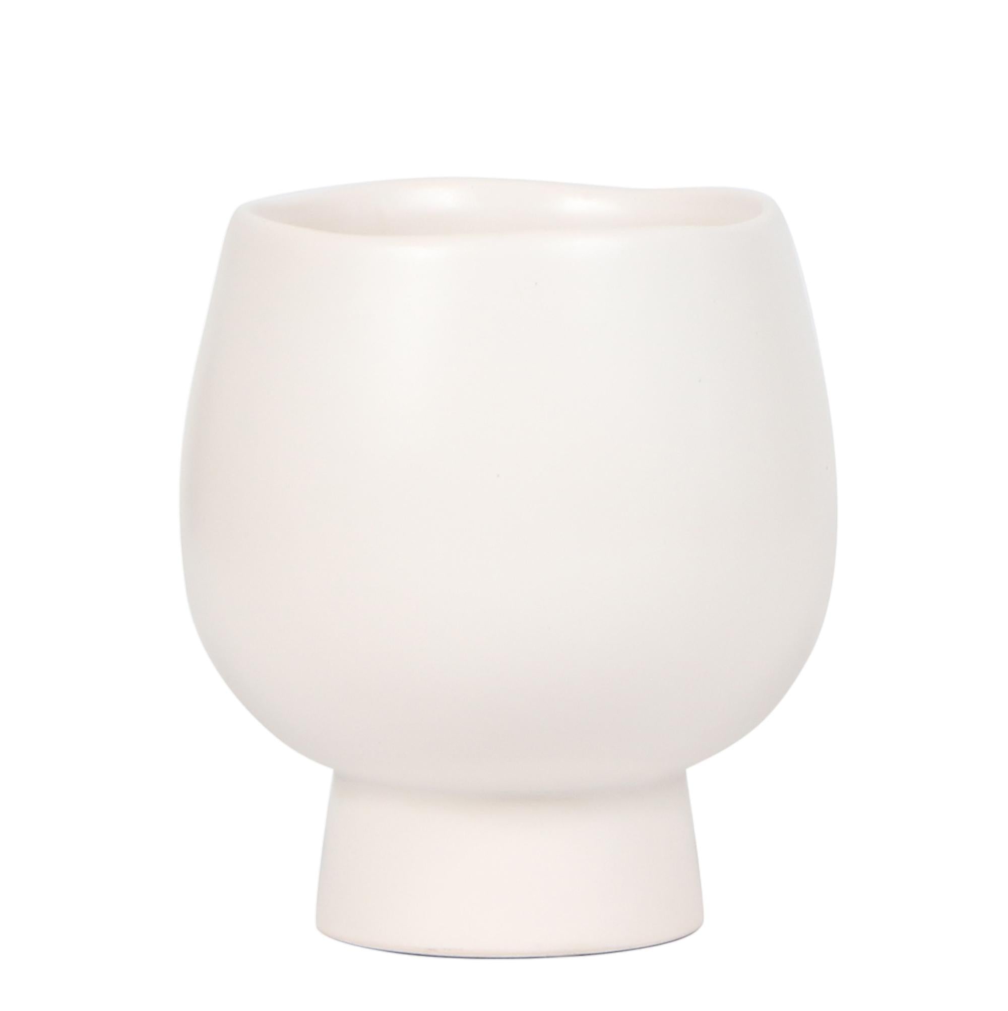 Kolibri Home | Scandic white bloempot - Witte keramieken sierpot - Ø9cm